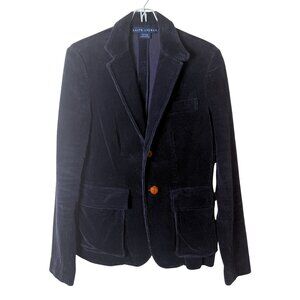 Vintage Ralph Lauren Corduroy Blazer, Navy, sz 4